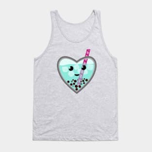 Blue Bubble Tea Love Tank Top